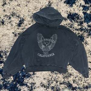 Anine Bing - Alec Hoodie White Eagle in Washed Black – ,